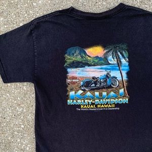 Vintage 90s Harley Davidson Motorcycle Hawaii Bike Shirt